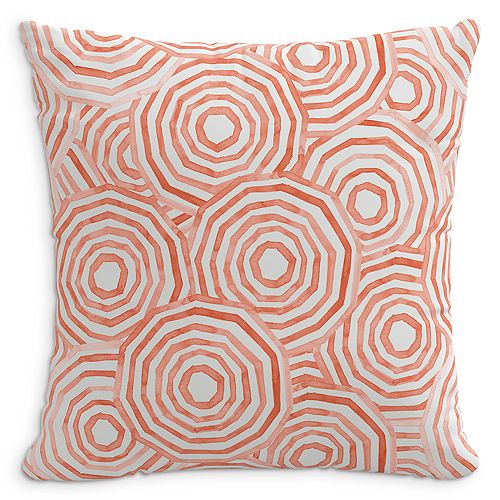 Декоративная подушка Umbrella Swirl, 18 x 18 дюймов Cloth & Company, цвет Orange