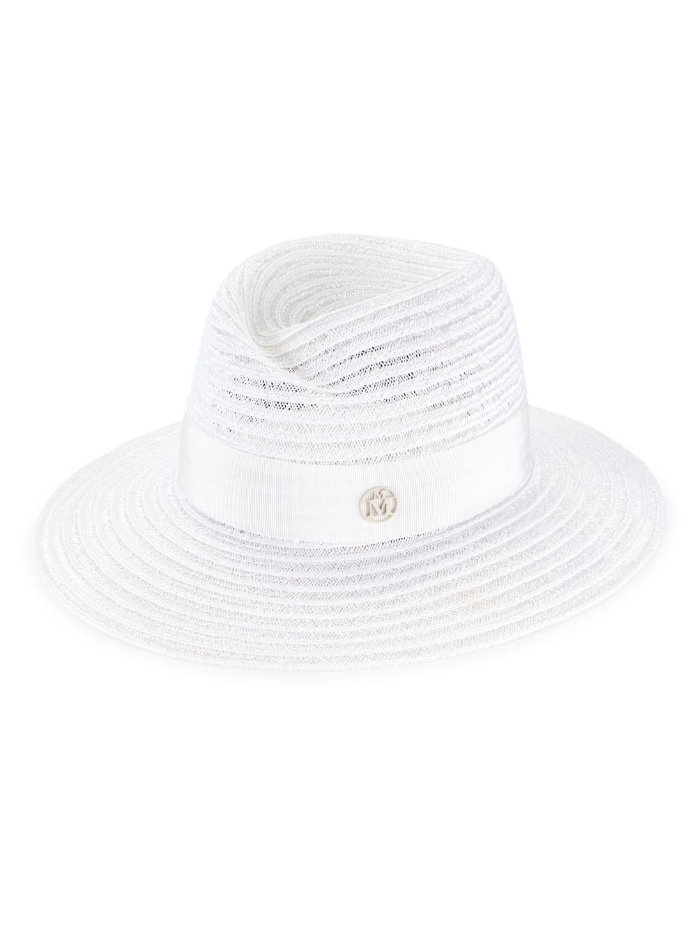 Соломенная шляпа-федора Virginie Maison Michel, белый