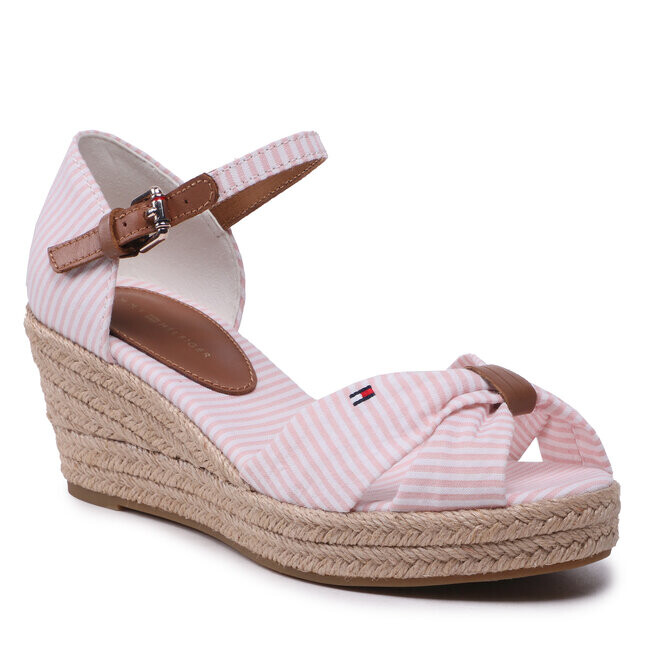 

Эспадрильи Tommy Hilfiger HighWedge Seersucker, розовый