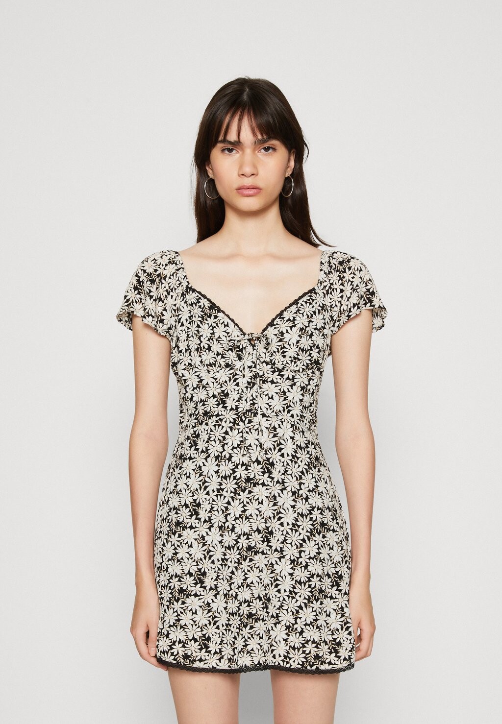 

Платье летнее FLUTTER DROP MINI American Eagle, черный