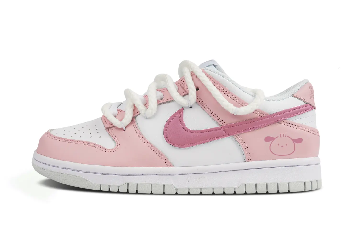 

Кроссовки Nike Dunk Skateboarding Shoes Women's Low-top White/powder, розовый