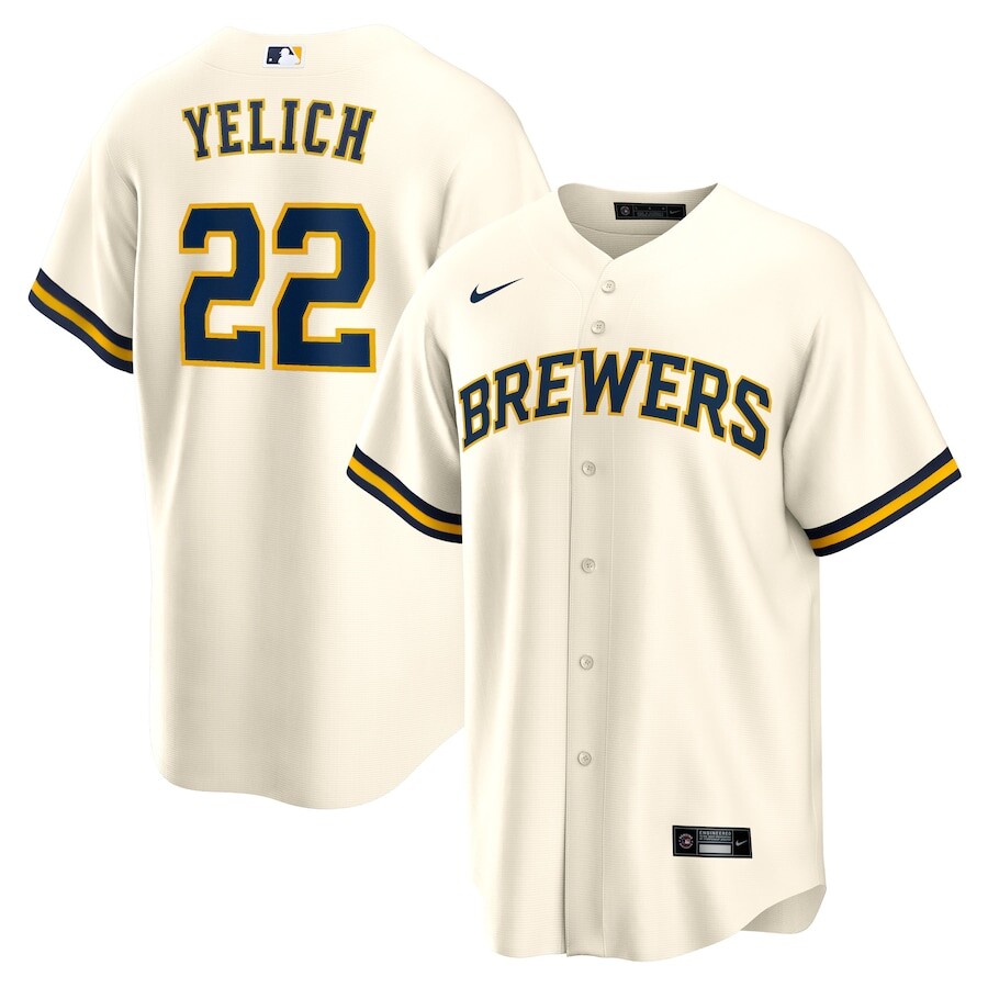 

Джерси Nike Milwaukee Brewers, кремовый
