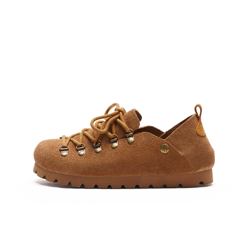 

Туфли женские повседневные Women's Casual Shoes Women's Low-Top Devo Life, цвет Off-white suede leather