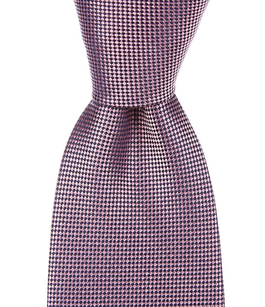 Hickey Freeman текстурированная точка 3 Тканый шелковый галстук, розовый