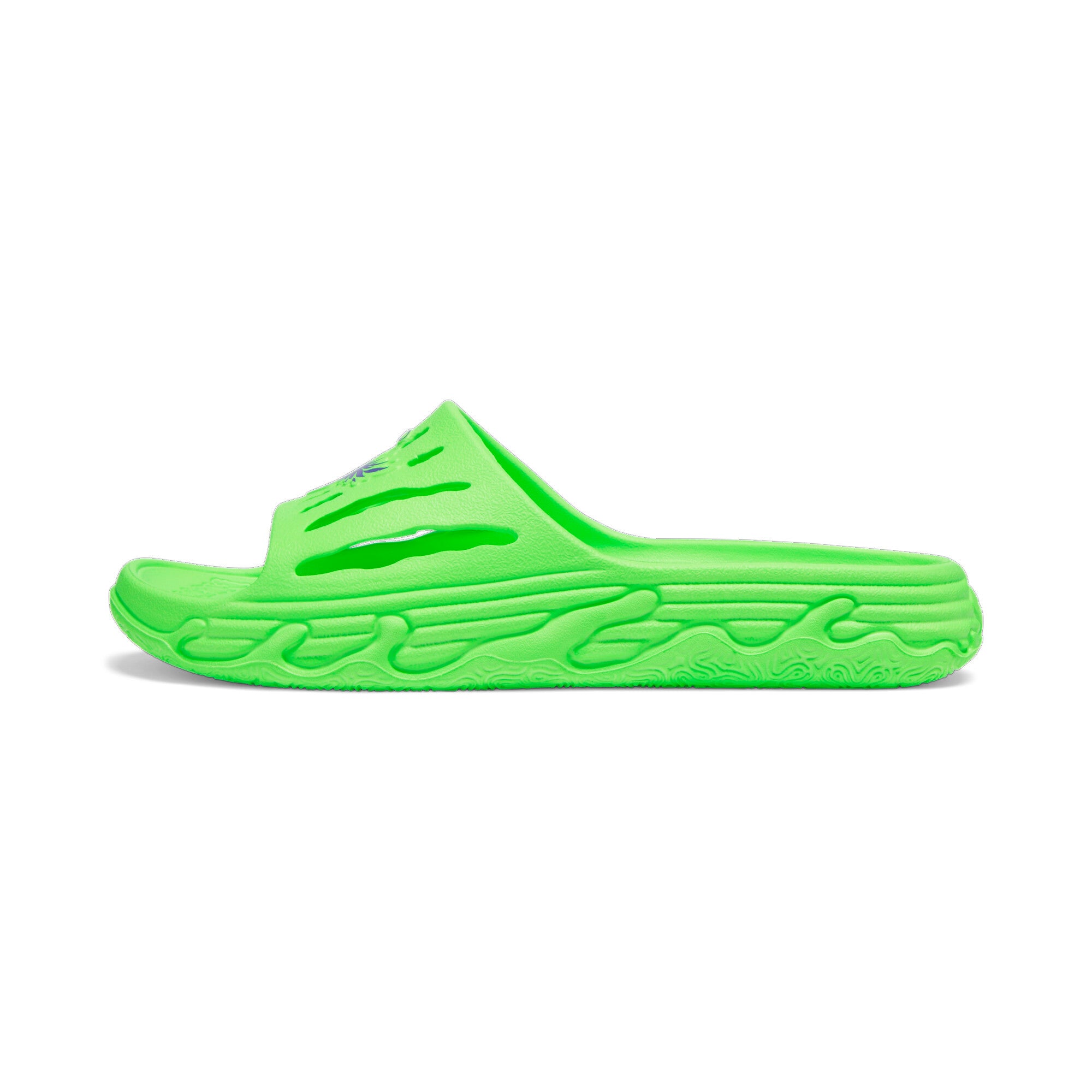 

Баскетбольные сандалии PUMA Unisex x LAMELO BALL MB.03, цвет Green Gecko/Prism Violet