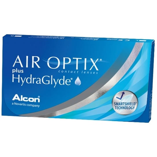 Ежемесячные линзы -3,75, 6 шт. Air Optix, Plus HydraGlyde, бесцветный