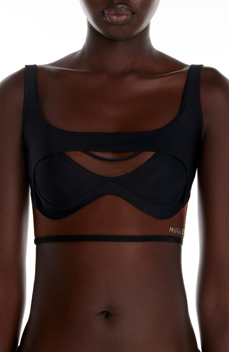 

Спортивное бра Illusion Mesh MUGLER, черный