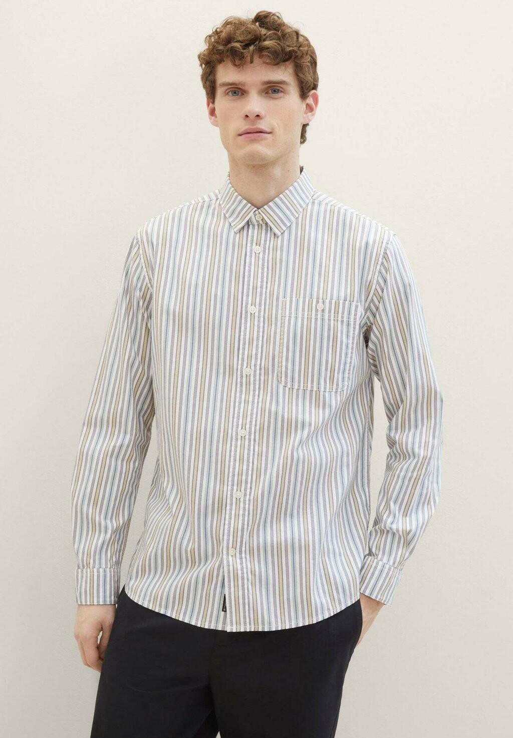 

Рубашка GESTREIFTES TOM TAILOR, цвет white pastel stripe