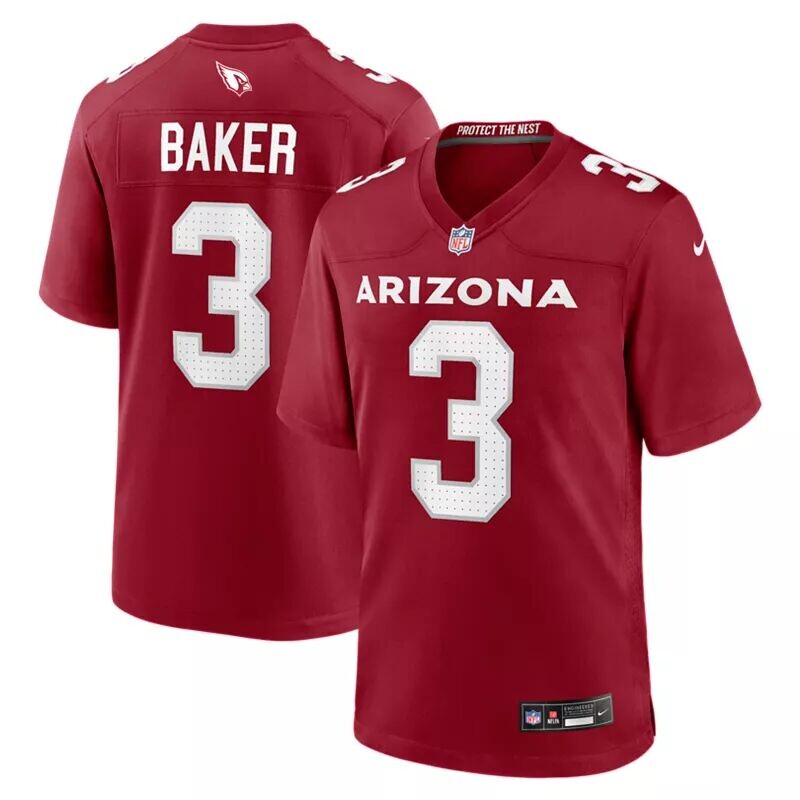 

Мужская красная игровая майка Nike Arizona Cardinals Budda Baker #3