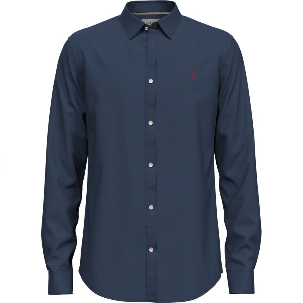 

Рубашка с длинным рукавом Scotch & Soda Essential Solid Poplin, синий