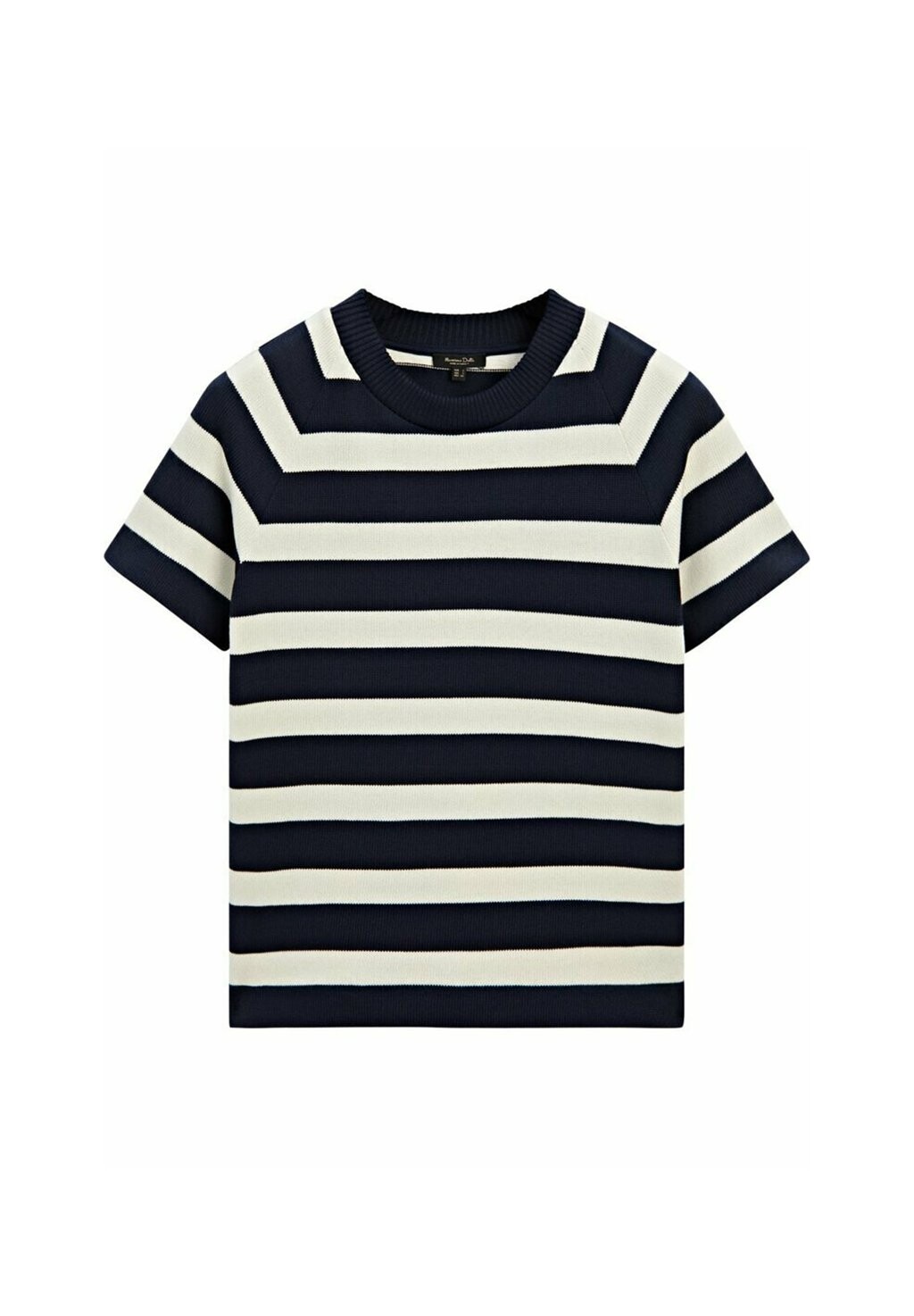 

Футболка с принтом SHORT SLEEVE WITH RAGLAN Massimo Dutti, цвет white