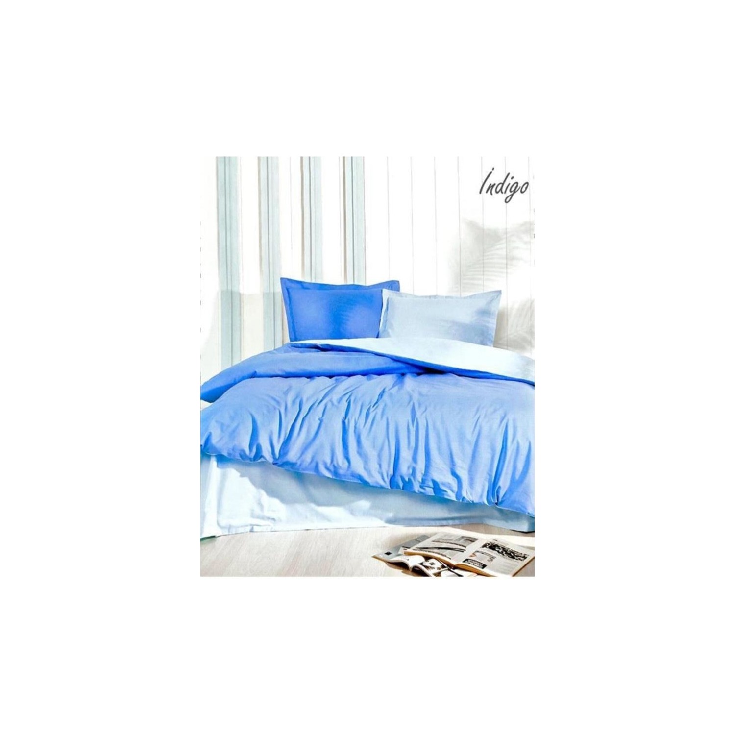 Комплект постельного белья Ozdilek Colormix индиго-синий