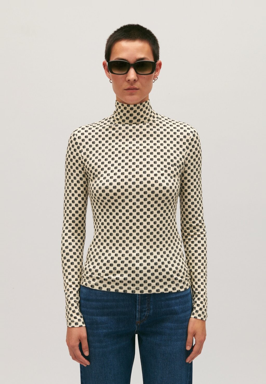 

Футболка с длинными рукавами Timaemonograme Claudie Pierlot, цвет print clair