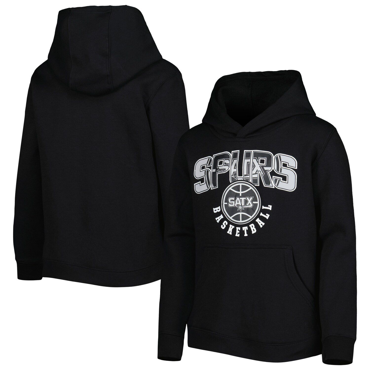 

Черный молодежный пуловер с капюшоном San Antonio Spurs Hot Shot Outerstuff