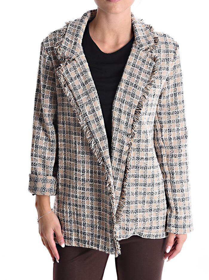 

Хлопковый пиджак с бахромой, цвет Linen