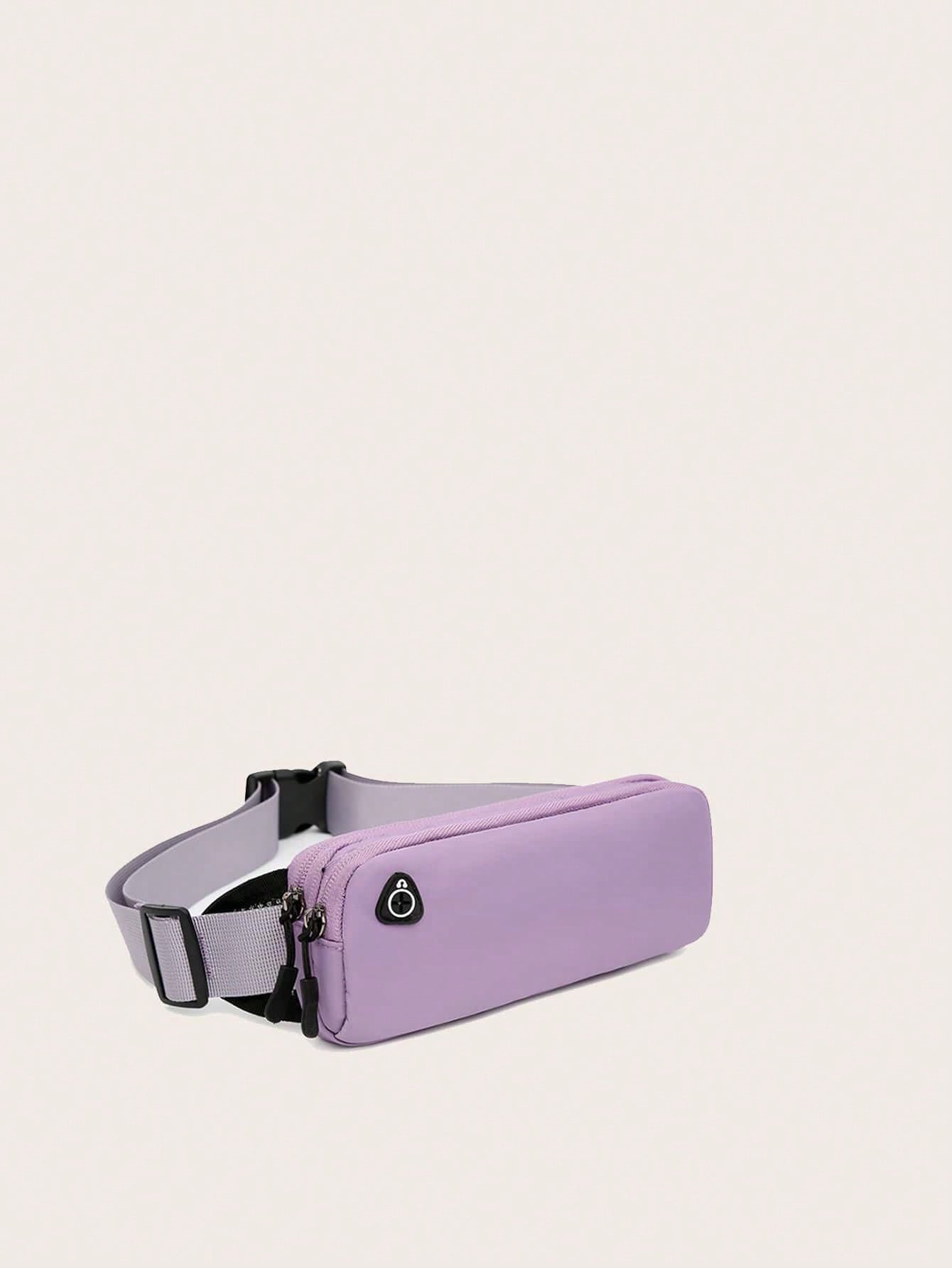 бесшовная невидимая поясная сумка для бега поясная сумка унисекс спортивная поясная сумка сумка для спортзала бега фитнеса бега пробеж Мини-минималистичная поясная сумка, фиолетовый