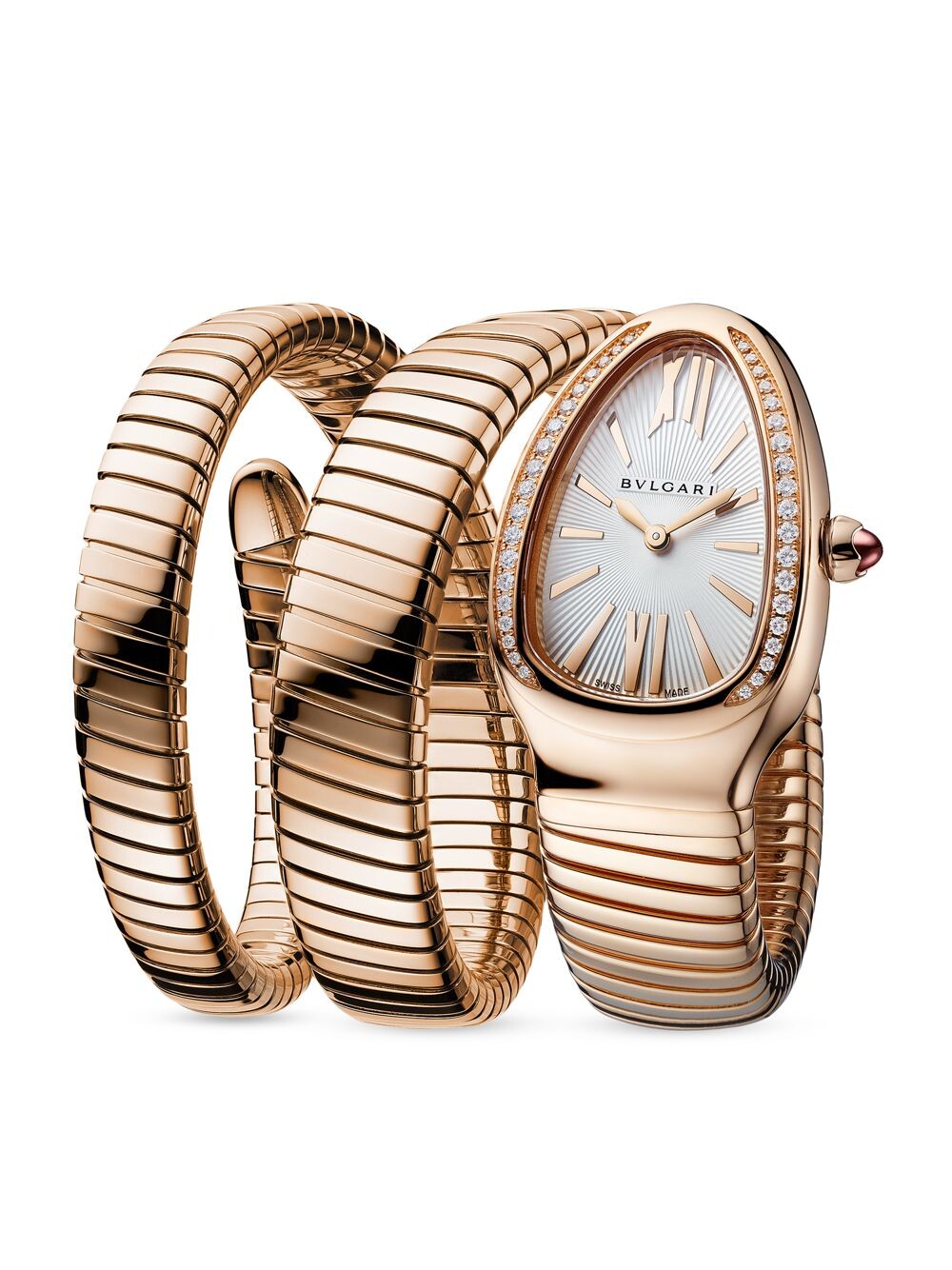 

Часы Serpenti из розового золота и бриллиантов с двойным поворотным браслетом BVLGARI, золотой