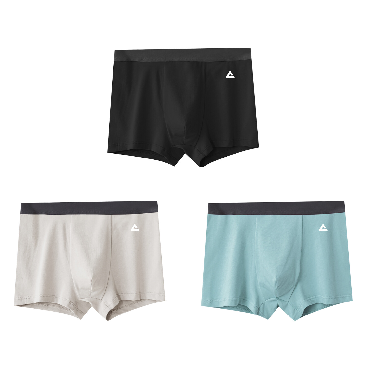 

Мужские трусы PEAK, цвет Black + light blue + light pink