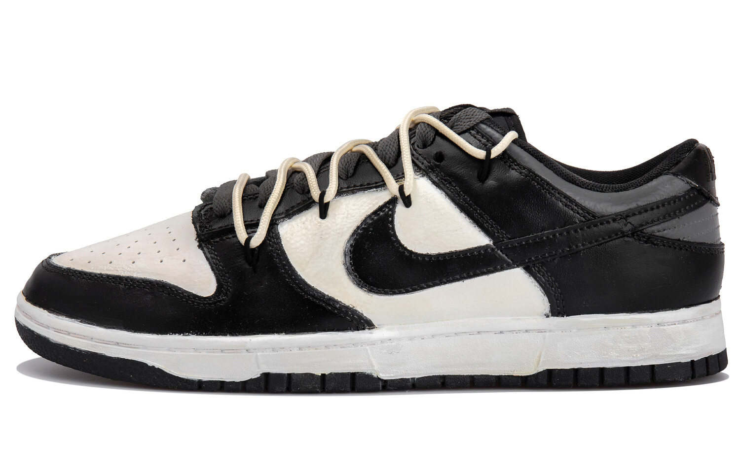 

Кроссовки Nike Dunk Skateboarding Shoes Men Low-top Black/white/gray, черный/белый/серый