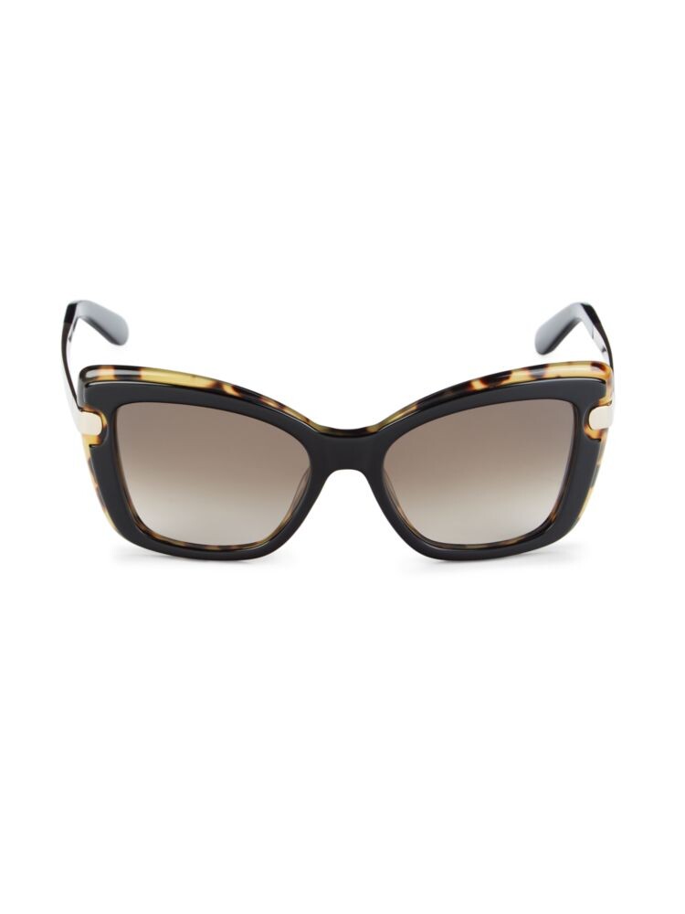 

Солнцезащитные очки «кошачий глаз» 54 мм Ferragamo, цвет Black Havana