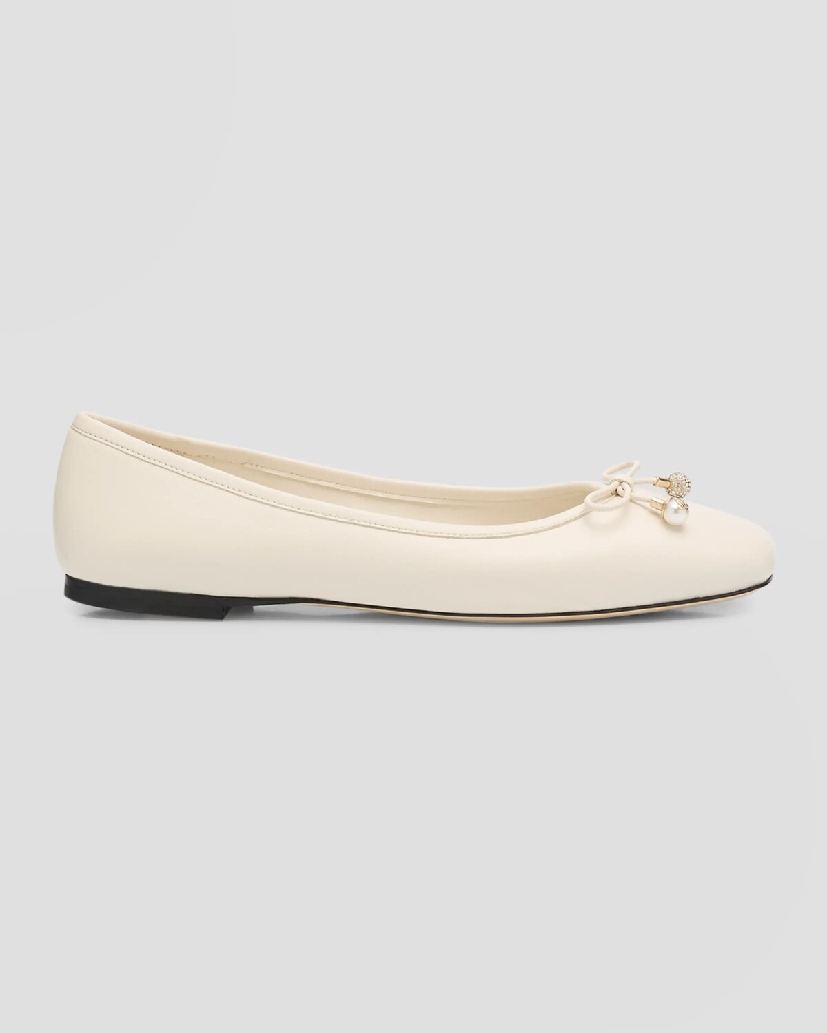

Кожаные балетки Elme с бантом Jimmy Choo, цвет Latte