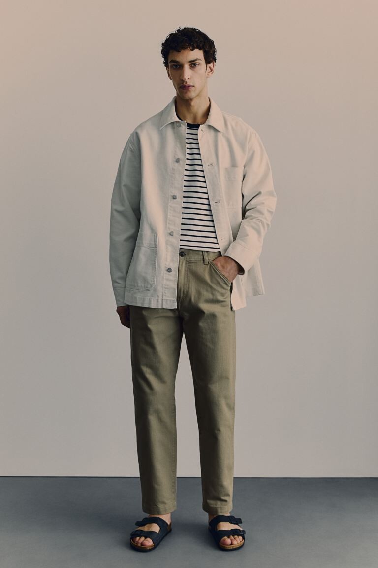 

Рабочие брюки обычного кроя H&M, зеленый