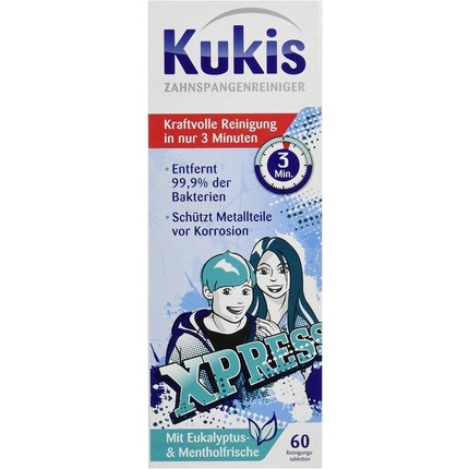 Kukis Braces Cleaner 60 таблеток для чистки, Kukident