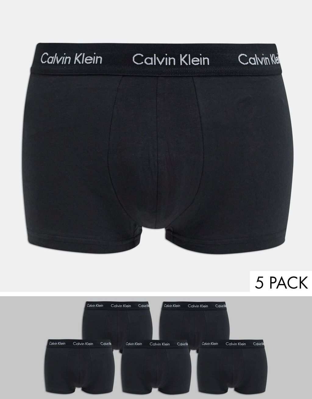 

Набор из 5 трусов с низкой посадкой Calvin Klein из хлопка стрейч