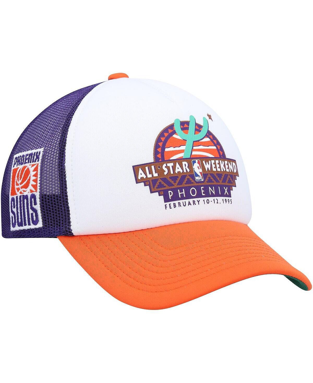 

Мужская белая кепка Phoenix Suns из твердой древесины Classics Party Time Trucker Snapback Hat Mitchell & Ness