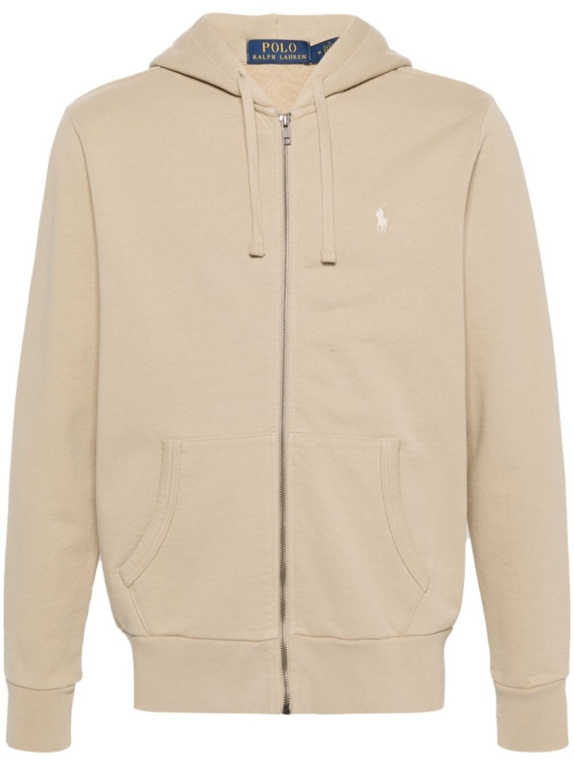 

Polo Ralph Lauren худи на молнии с вышивкой Polo-Pony, нейтральный цвет