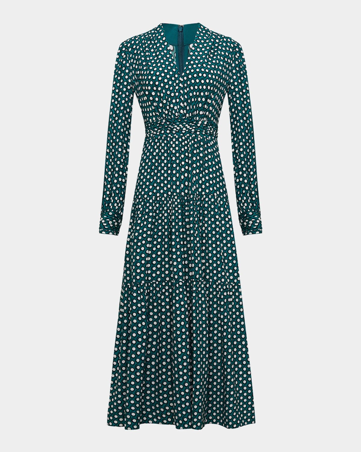 

Многоярусное платье миди в горошек Gil Diane Von Furstenberg, цвет Curtain Call