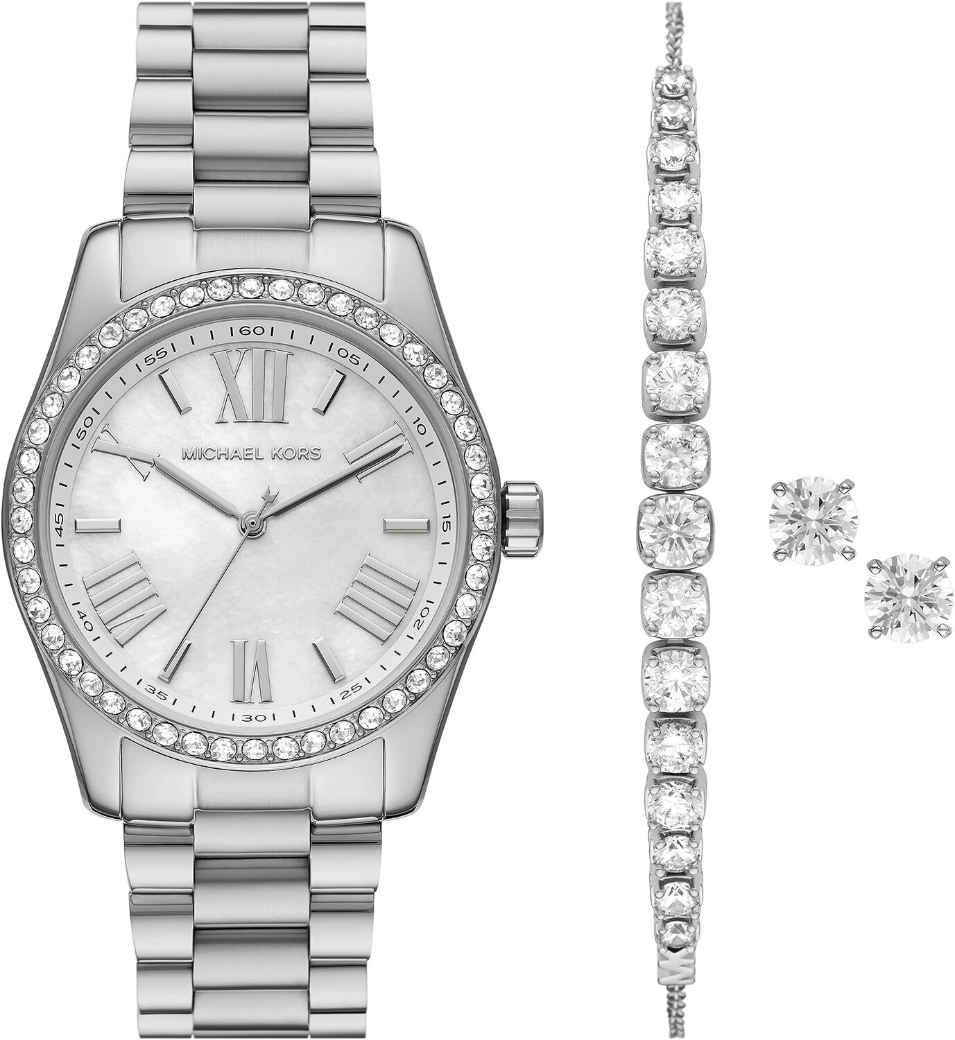 

Часы MK1087SET - Lexington Three Hand Watch Michael Kors, цвет Silver