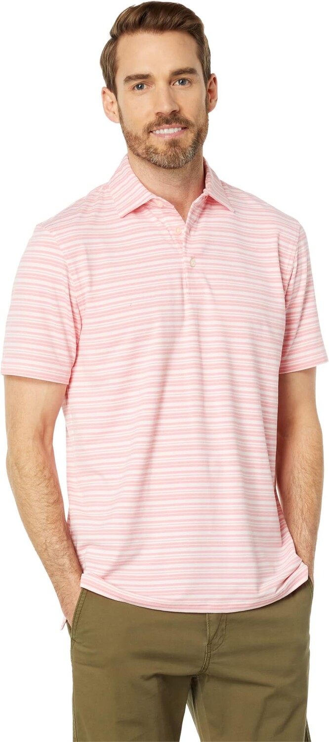 

Рубашка-поло Ryder Heather Bombay Stripe Polo Southern Tide, цвет Heather Flamingo Pink