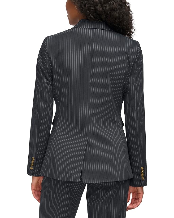 Куртка DKNY Notch Collar Flap Pocket One-Button Jacket, цвет Black/Parchment куртка dkny long sleeve linen one button jacket цвет frosting blue
