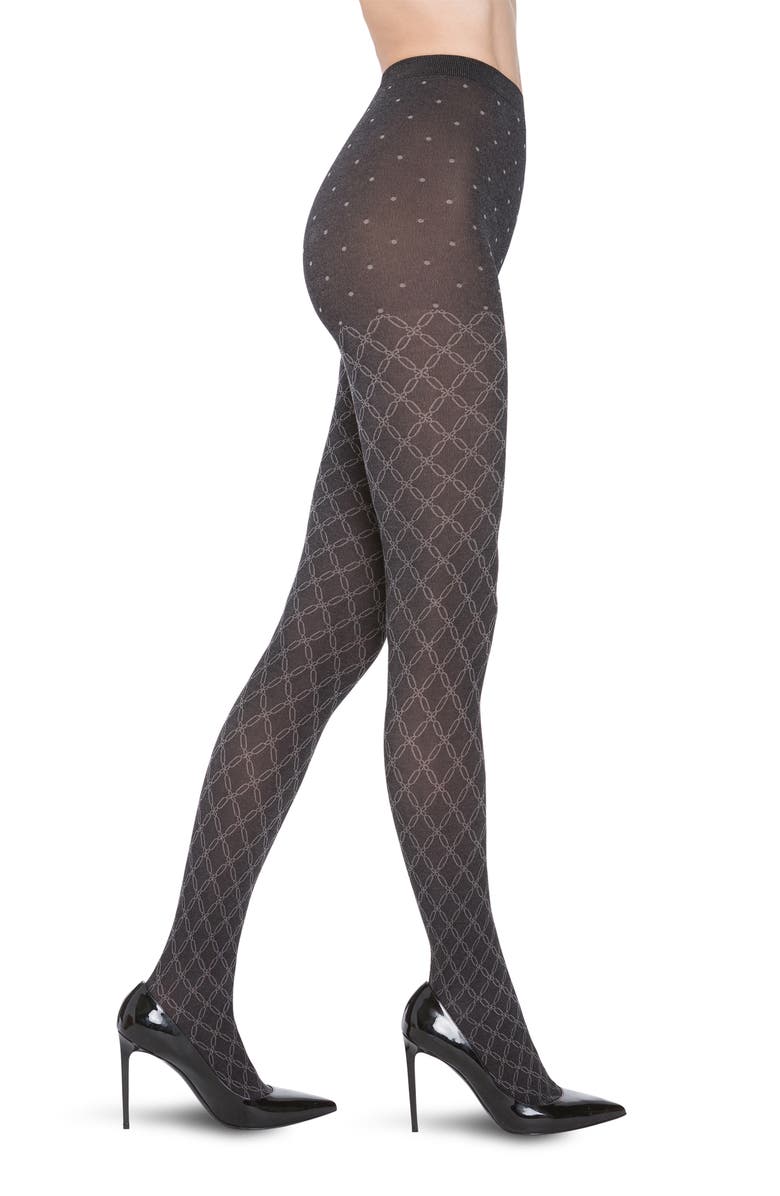 

Жаккардовые колготки из смесового хлопка WOLFORD