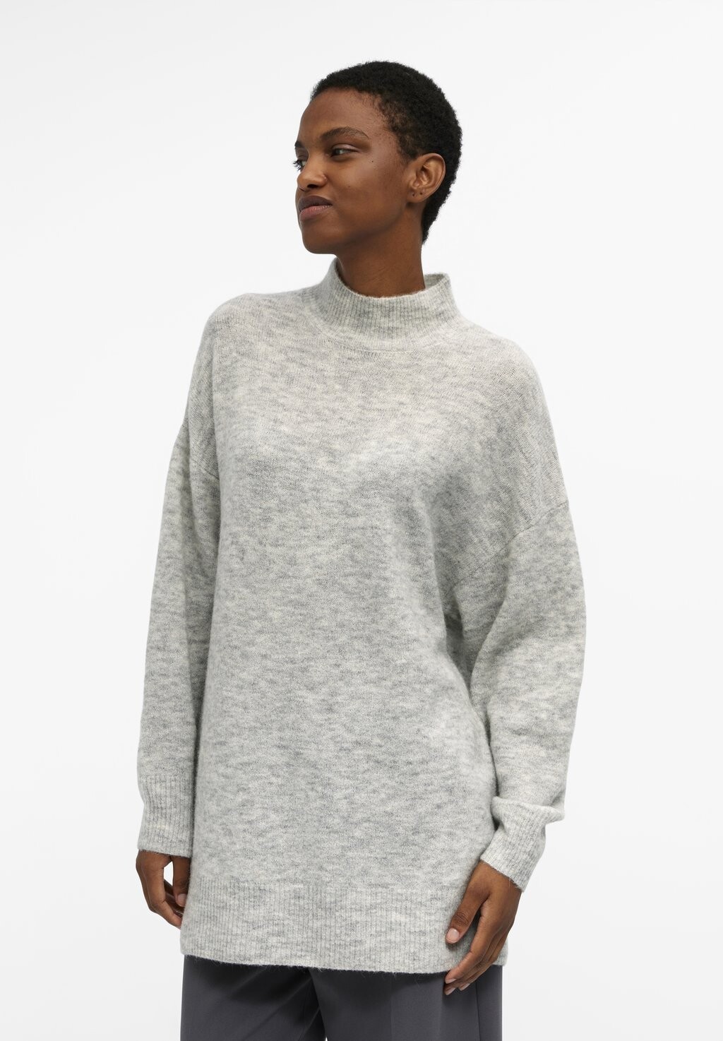 

Свитшот Object OBJELLIE LS NOOS, цвет light grey melange