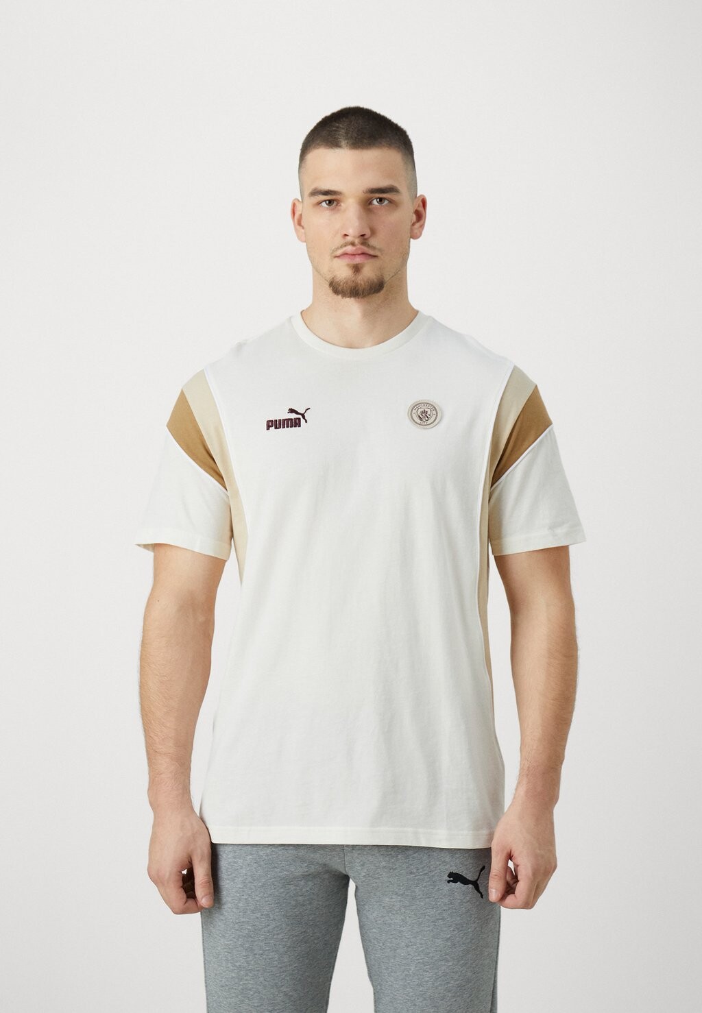 

Футболка с символикой MANCHESTER CITY FTBLARCHIVE TEE Puma, цвет frosted ivory/granola
