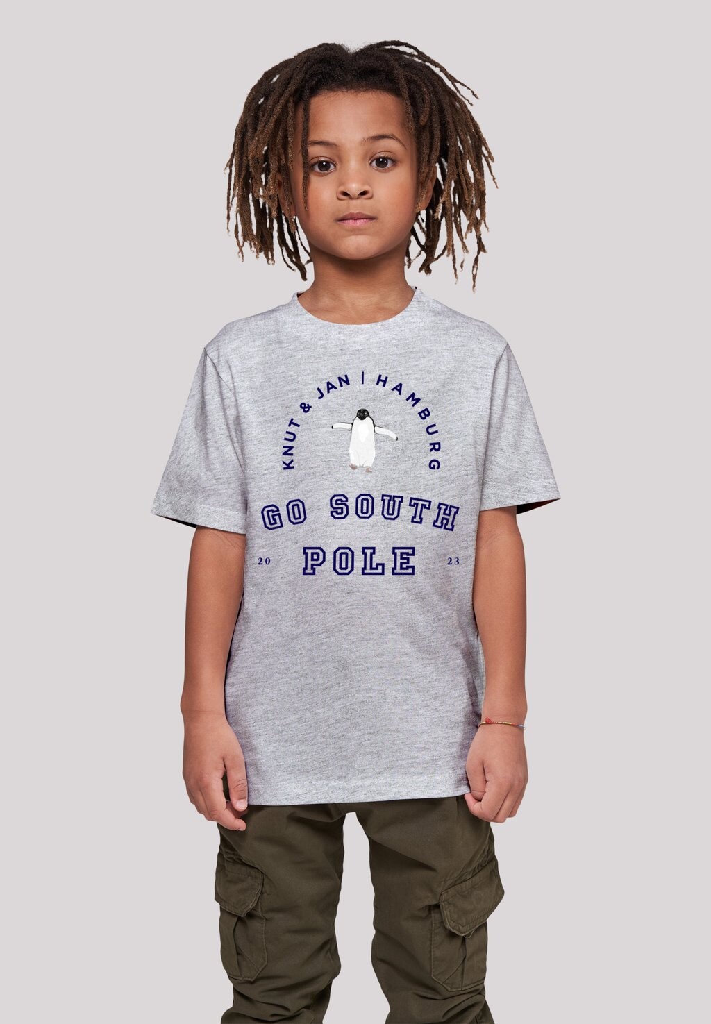 

Футболка с принтом PINGUIN KNUT JAN HAMBURG F4NT4STIC, цвет heather grey