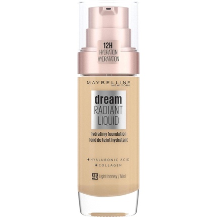 

Maybelline Dream Radiant Liquid Hydrating Foundation с гиалуроновой кислотой и коллагеном 45 Light Honey Maybelline New York