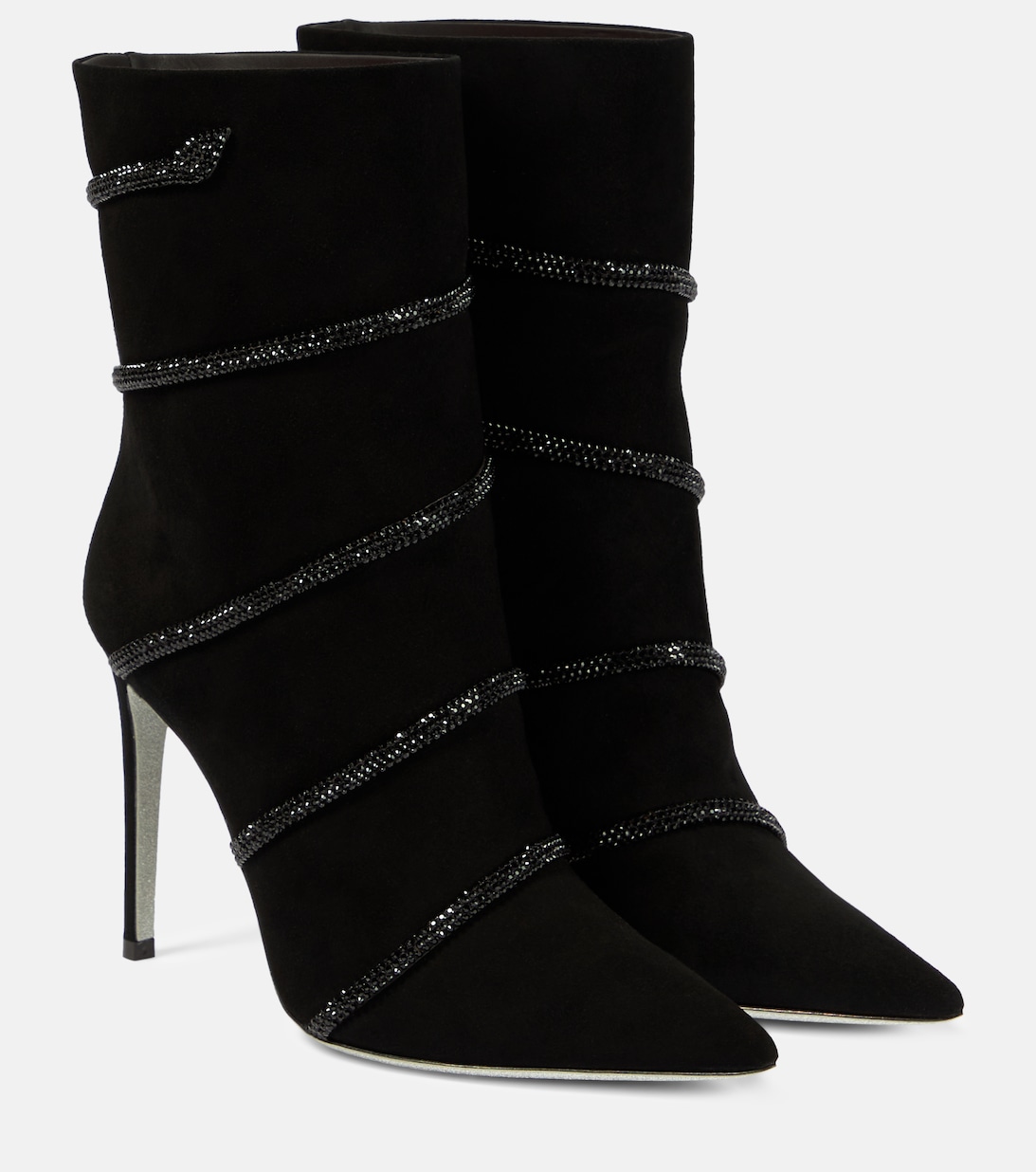 Декорированные замшевые ботинки Morgana Rene Caovilla, черный