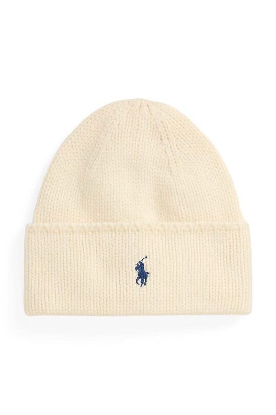 

Шерстяная шапка Polo Ralph Lauren, бежевый