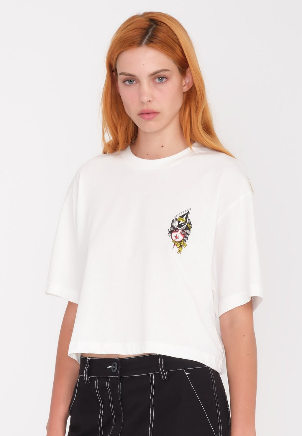 

Футболка с принтом DRUMSTONE Volcom, цвет star white