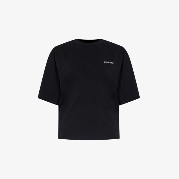 

Футболка arrow с короткими рукавами из хлопкового джерси Off-White, черный