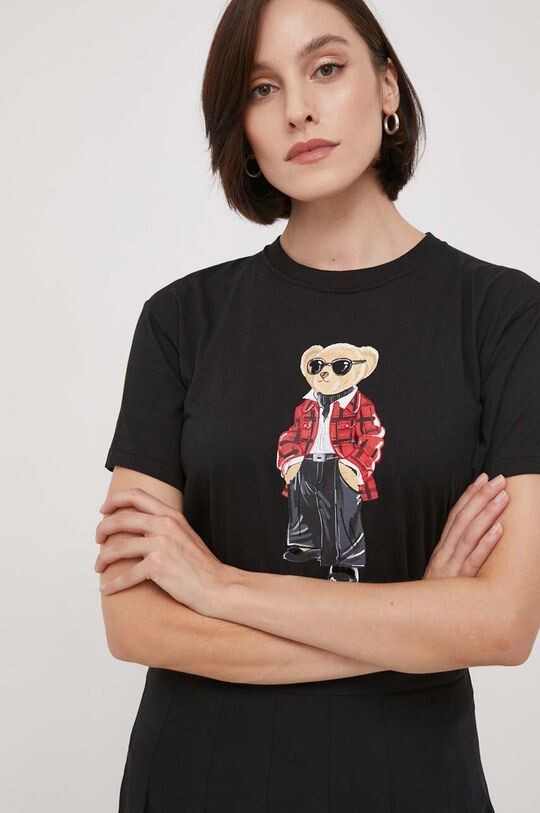 

Хлопковая футболка Polo Ralph Lauren, черный