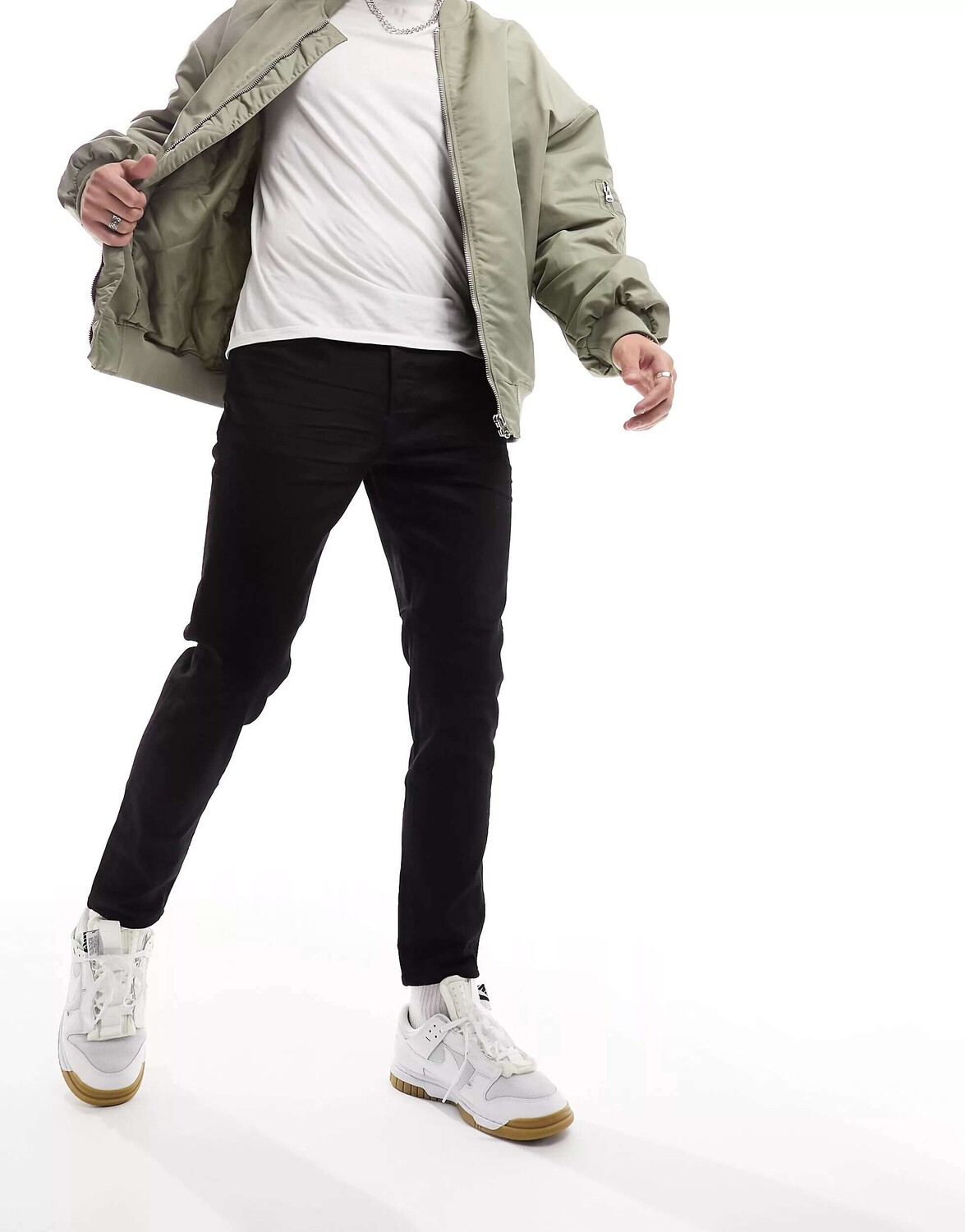 

Черные узкие зауженные джинсы Selected Homme