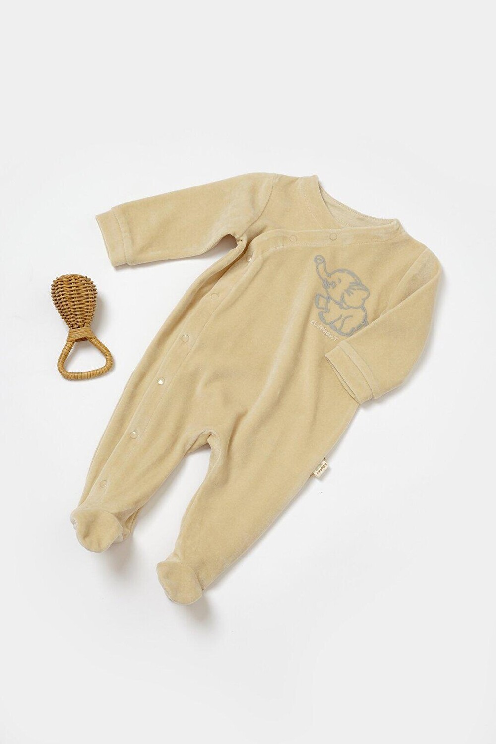 

Бархатный комбинезон с ботильонами BabyCosy Organic Wear, камень