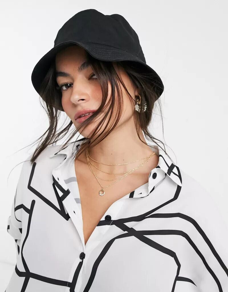

Черная хлопковая панама ASOS