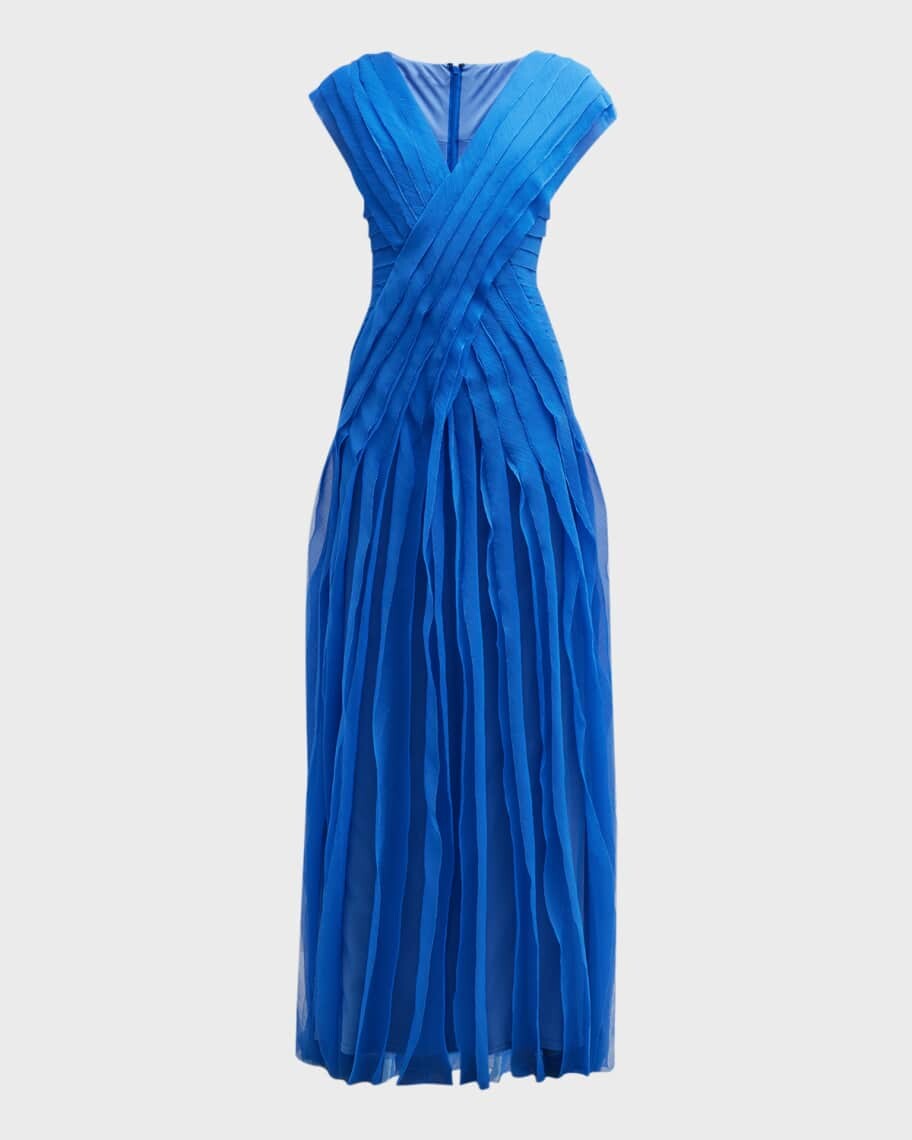 

Платье трапециевидной формы с жатой отделкой Tadashi Shoji