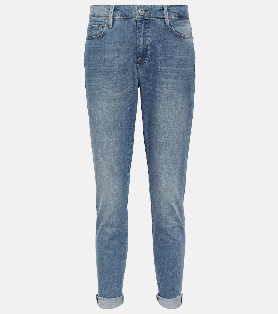 Укороченные джинсы le garcon со средней посадкой Frame, синий