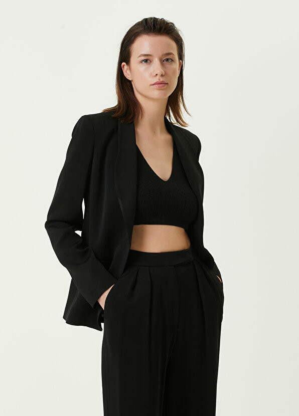 

Черная куртка с шалевым воротником Emporio Armani, Черный
